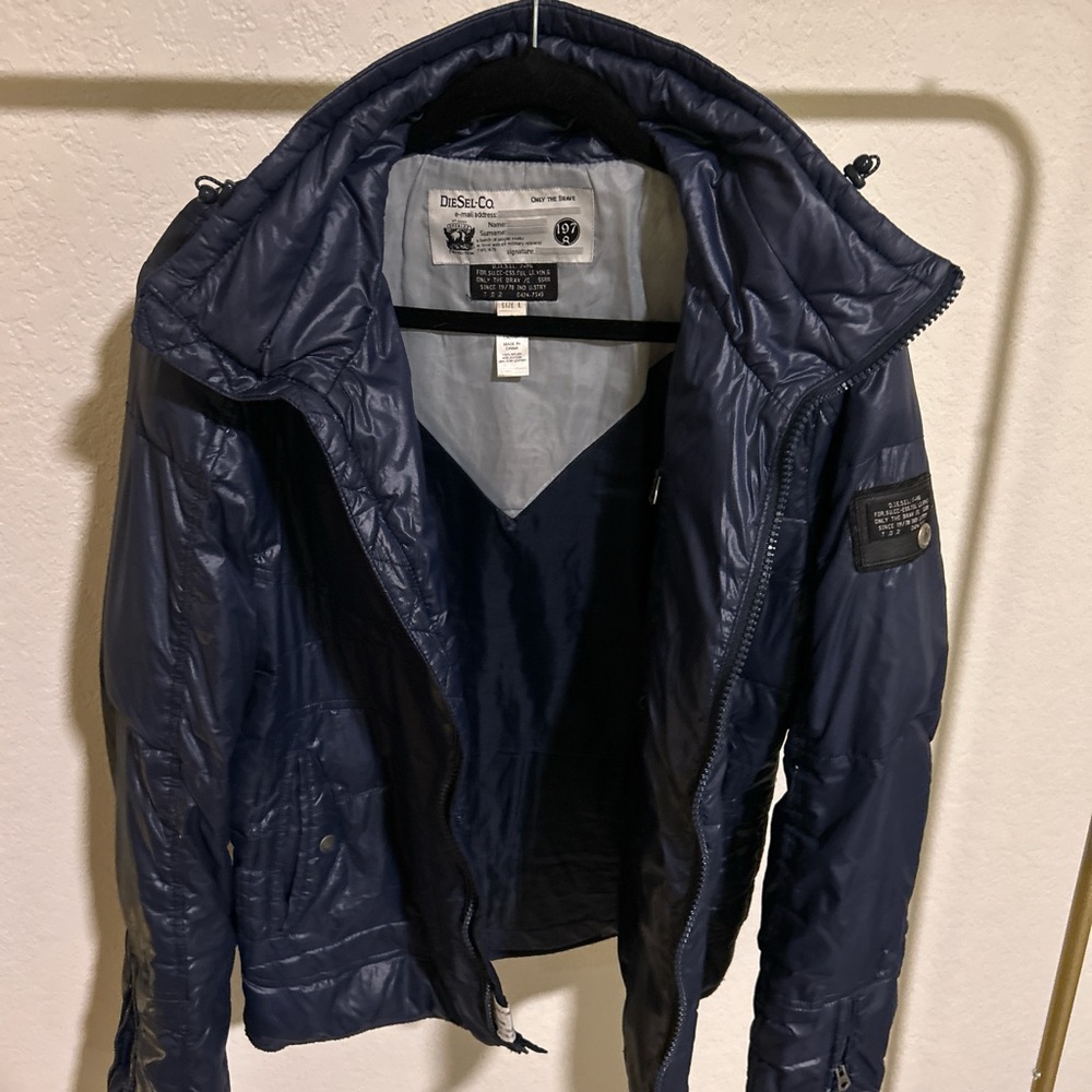 Diesel Men's Dark Blue Puffer Jacket